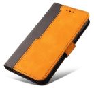 Apple Wooze Colour Wallet iPhone 16 Plus oldalra nyíló tok, stand, kártyatartóval, kézpánttal, narancssárga