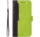 Apple Wooze Colour Wallet iPhone 16 Plus oldalra nyíló tok, stand, kártyatartóval, kézpánttal, zöld