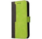 Apple Wooze Colour Wallet iPhone 16 Plus oldalra nyíló tok, stand, kártyatartóval, kézpánttal, zöld