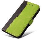 Apple Wooze Colour Wallet iPhone 16 Plus oldalra nyíló tok, stand, kártyatartóval, kézpánttal, zöld