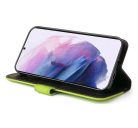 Apple Wooze Colour Wallet iPhone 16 Plus oldalra nyíló tok, stand, kártyatartóval, kézpánttal, zöld