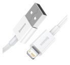 Baseus Superior USB-A - Lightning kábel, 2,4A, 2m, fehér