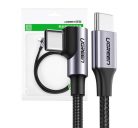 Ugreen USB-C-USB-C, QC 3.0 adatkábel, PD, 3A, 60W, 1m, fekete