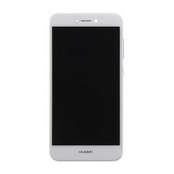   Huawei P8/P9 Lite (2017) kompatibilis LCD modul kerettel, OEM jellegű, fehér, Grade S+