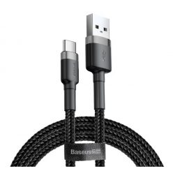   Baseus Cafule USB / Type-C töltő- és adatkábel, 2m, szürke/fekete