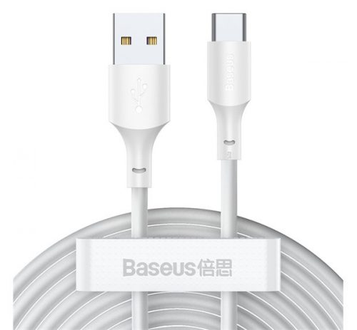 Baseus Simple Wisdom USB / Type-C töltő- és adatkábel, 1,5m, fehér (2db)