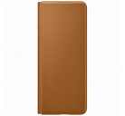 Samsung Galaxy Z Fold3 5G Leather Flip Cover, gyári bőr flip tok, barna, EF-FF926