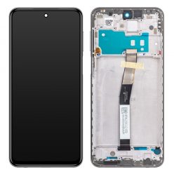   Xiaomi Redmi Note 9S kompatibilis LCD modul kerettel, OEM jellegű, fehér