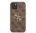 Guess PU 4G Metal Logo Apple iPhone 13 hátlap tok, barna