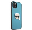 Karl Lagerfeld Head bőr hátlap tok Apple iPhone 13 mini, kék