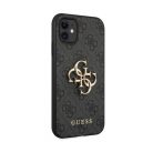 Guess PU 4G Metal Logo Apple iPhone 11 hátlap tok, szürke