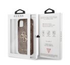 Guess PU 4G Metal Logo Apple iPhone 11 hátlap tok, barna