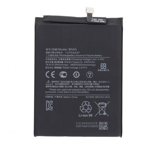 Xiaomi BN5A (Redmi Note 10 5G/Redmi 10/Poco M3 Pro 5G) kompatibilis akkumulátor 5000mAh Li-ion, OEM jellegű, Grade S