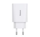 Baseus Speed Mini hálózati gyorstöltő adapter Type-C, 20W, fehér