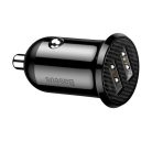 Baseus Grain Pro hálózati gyorstöltő adapter 2xUSB, 24W, fekete