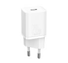 Baseus Super-Si hálózati gyorstöltő adapter Type-C, 20W, fehér