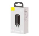 Baseus GaN2 Lite hálózati töltő adapter 65W Type-C + USB, fekete