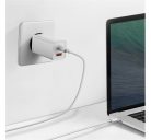 Baseus GaN2 Lite hálózati töltő adapter 65W Type-C + USB, fehér