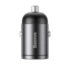 Baseus Tiny Star autós szivargyújtó gyorstöltő USB, 30W, szürke