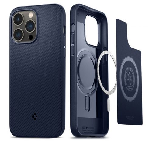 Spigen Mag Armor Apple iPhone 14 Pro tok, Max tok, Navy Blue MagSafe, kék