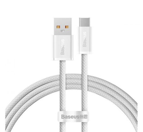 Baseus Dynamic USB / Type-C gyorstöltő töltő- és adatkábel, 100W, 1m, fehér