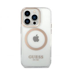   Guess Transparent MagSafe Apple iPhone 14 Pro Max hátlap tok, arany