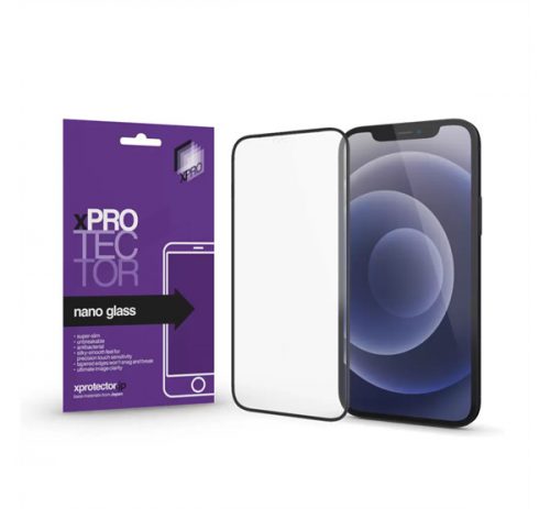 Apple iPhone 14 Pro Max Xprotector Nano Glass kijelzővédő fólia fekete kerettel