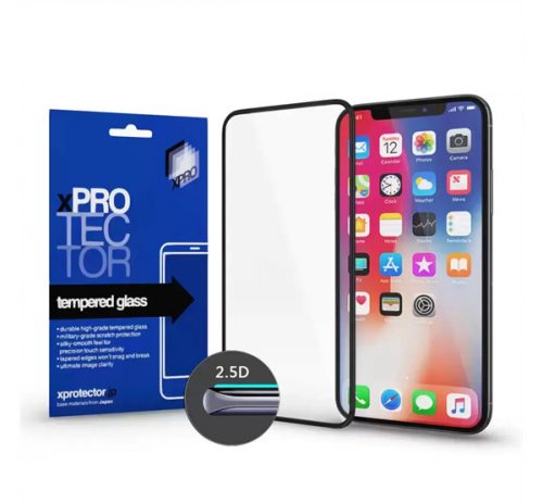 Apple iPhone 14 Pro Xprotector Tempered Glass Full 2.5D kijelzővédő üvegfólia, fekete