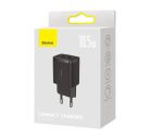 Baseus hálózati gyorstöltő 2xUSB, 10.5W, fekete