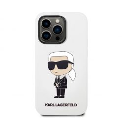   Karl Lagerfeld Liquid Ikonik NFT szilikon hátlap tok Apple iPhone 14 Pro, fehér