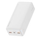 Baseus Bipow külső akkumulátor, 30000mAh, 2xUSB, Type-C, 20W, fehér