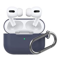   Phoner Simple Apple Airpods Pro szilikon tok akasztóval, éjkék