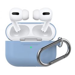   Phoner Simple Apple Airpods Pro szilikon tok akasztóval, türkizkék