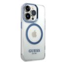 Guess Metal Outline Magsafe Apple iPhone 14 Pro hátlap tok, kék