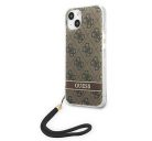 Guess 4G Print Strap Apple iPhone 14 Plus hátlap tok, barna