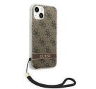 Guess 4G Print Strap Apple iPhone 14 Plus hátlap tok, barna