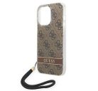 Guess 4G Print Strap Apple iPhone 14 Pro Max hátlap tok, barna