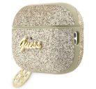 Guess Glitter Flake 4G Charm Apple AirPods Pro 2 tok , arany