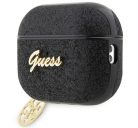 Guess Glitter Flake 4G Charm Apple AirPods Pro 2 tok , fekete