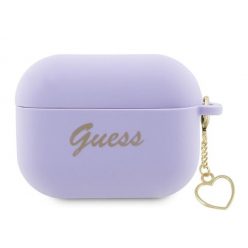 Guess Silicone Charm Heart Apple AirPods Pro 2 tok , lila