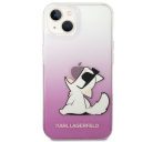 Karl Lagerfeld Choupette Fun Apple iPhone 14 Plus hátlap tok, rózsaszín