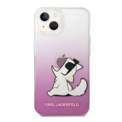   Karl Lagerfeld Choupette Fun Apple iPhone 14 Plus hátlap tok, rózsaszín