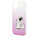 Karl Lagerfeld Choupette Fun Apple iPhone 14 Plus hátlap tok, rózsaszín