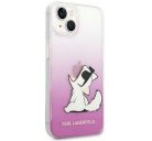 Karl Lagerfeld Choupette Fun Apple iPhone 14 Plus hátlap tok, rózsaszín