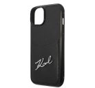 Karl Lagerfeld Signature Logo Cardslot Apple iPhone 14 Plus hátlap tok, fekete