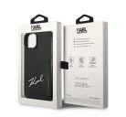 Karl Lagerfeld Signature Logo Cardslot Apple iPhone 14 Plus hátlap tok, fekete