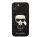 Karl Lagerfeld Glitter Flakes Ikonik Apple iPhone 14 Plus hátlap tok, fekete