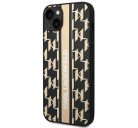 Karl Lagerfeld Monogram Stripe Apple iPhone 14 Plus hátlap tok, barna