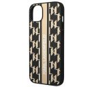 Karl Lagerfeld Monogram Stripe Apple iPhone 14 Plus hátlap tok, barna