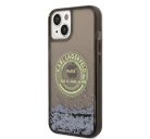 Karl Lagerfeld Liquid Glitter RSG Apple iPhone 14 hátlap tok, fekete